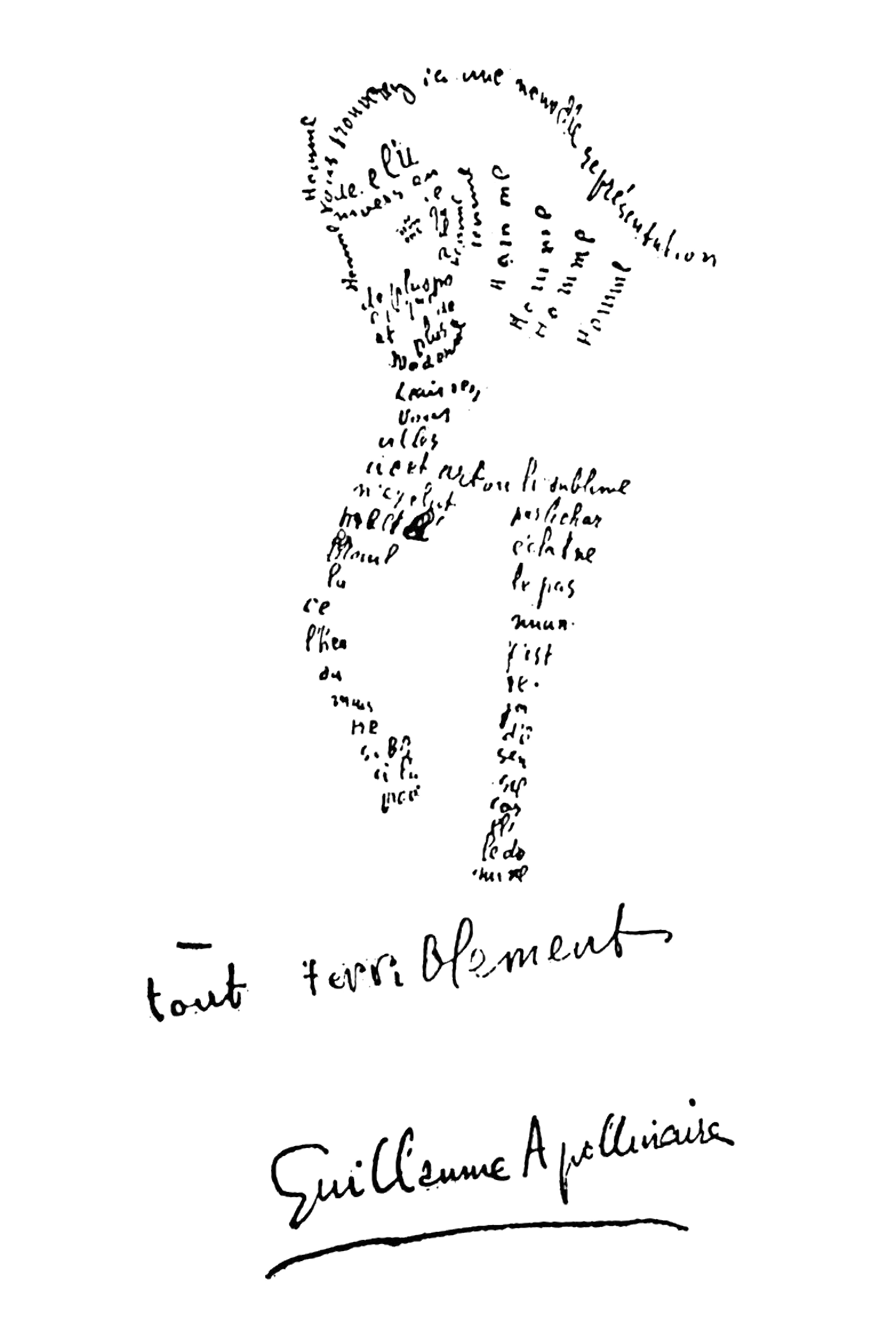 Guillaume Apollinaire Calligramme Cheval