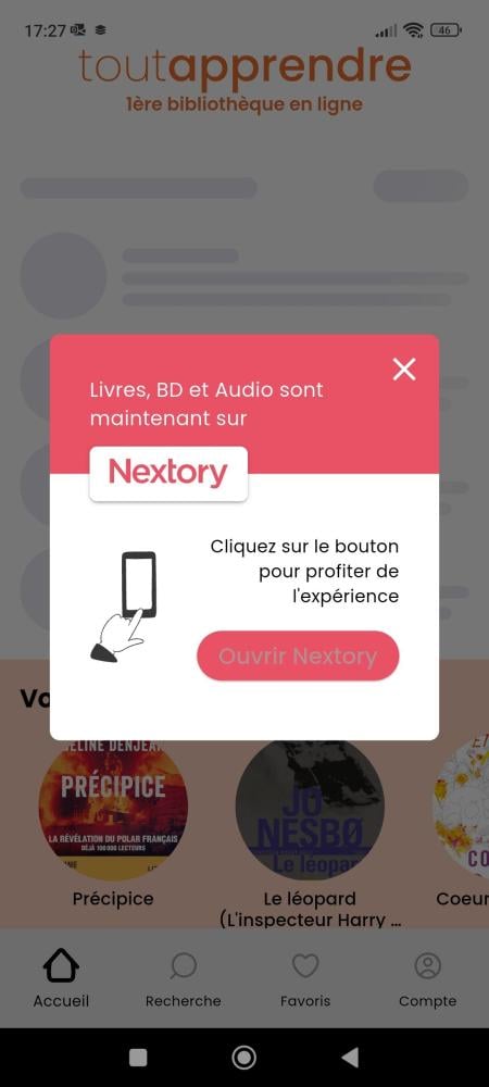 lien ouverture appli nextory copy