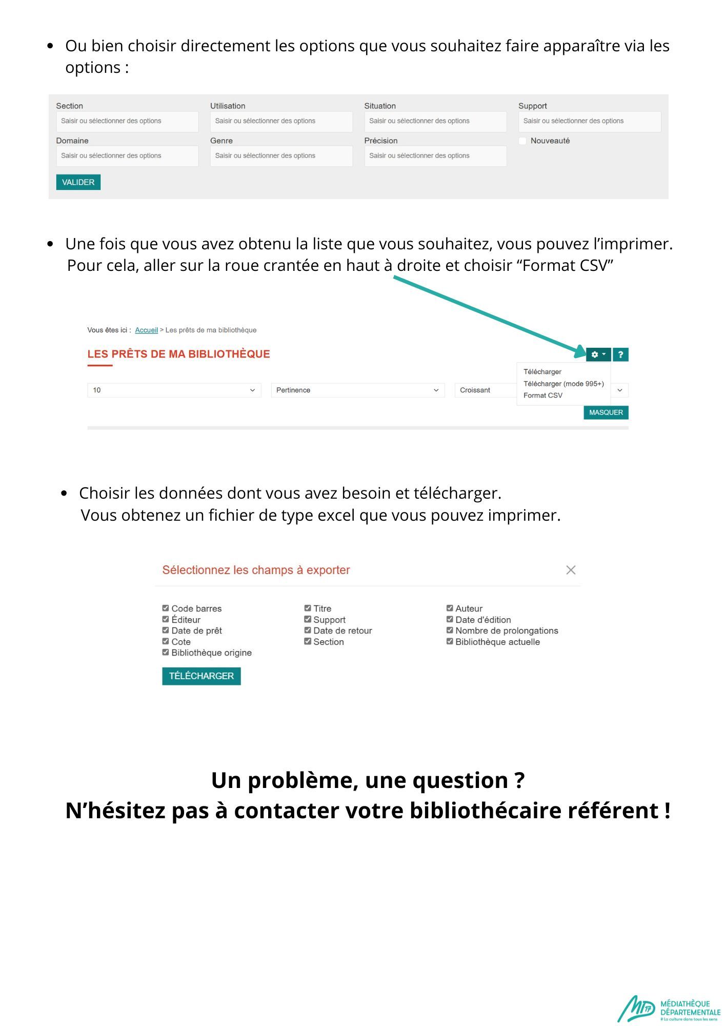 editer la liste des prets 2