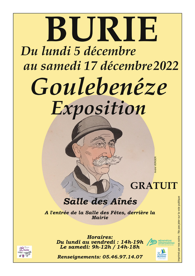 Affiche expositon Goulebenéze décembre 2022