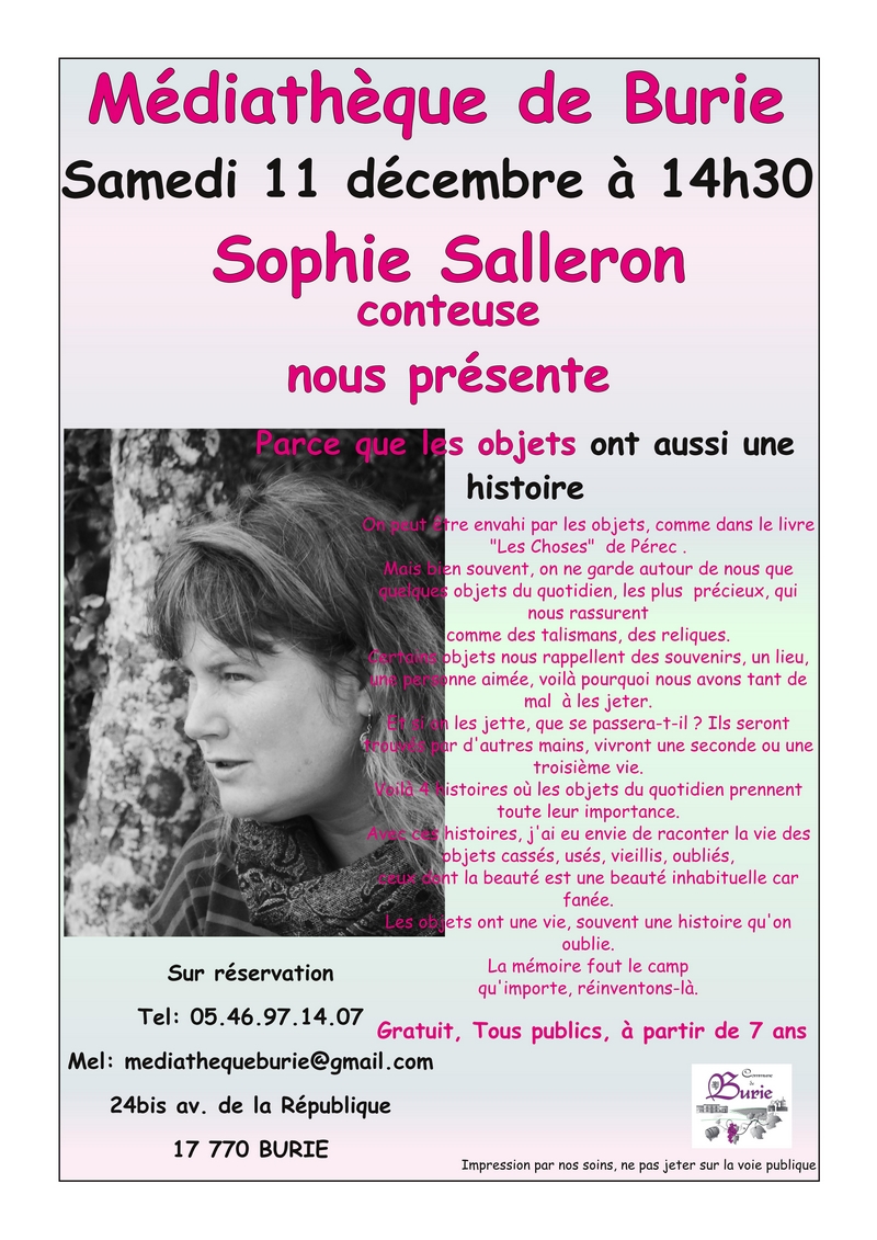 Sophie Salleron 11 décembre Burie