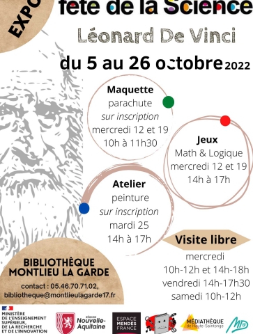 affiche expo Léonard de Vinci